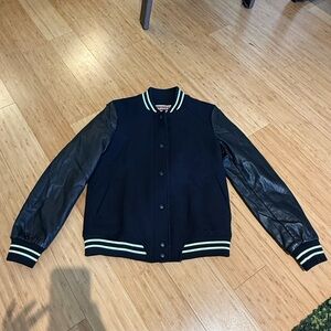 Levi's Leather Varsity Bomber Jacket